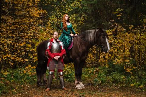 Medieval couple Stock Photos