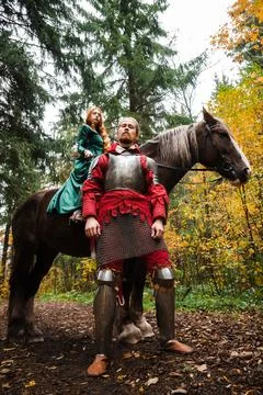 Medieval couple Stock Photos