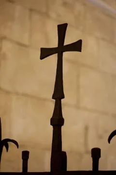 Medieval cross Foto stock