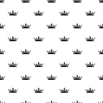 Medieval crown pattern vector seamless Stock Illustration