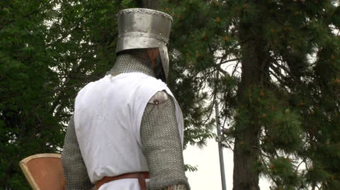Medieval crusader 03 Stock-Footage 24911873