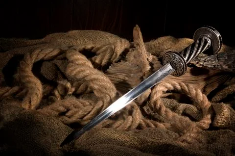 Medieval dagger Stock Photos