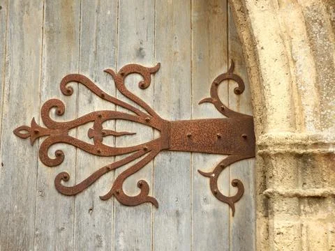 Medieval Door Hinge Foto stock