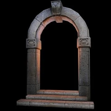 Medieval Door Portal 3D Model