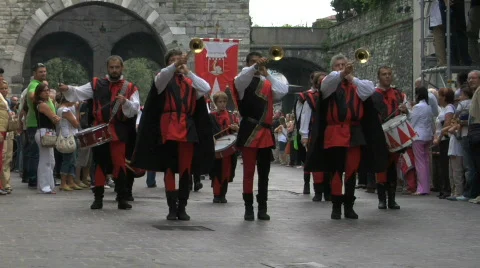 Medieval Drummer 01 Video stock 94294
