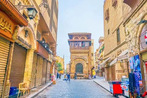 The medieval edifices of Islamic district, on December 23 in Cairo, Egypt Fotos de archivo