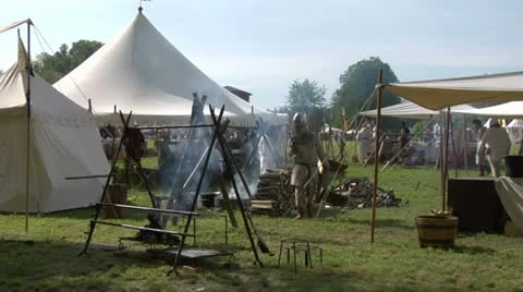 Medieval encampment 01 Stock Footage 11020122