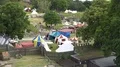 Medieval event w colorful tents castle Regenstein in beautiful nature landscape 4k or 4k+ Resolution