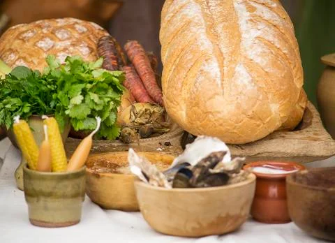 Medieval feast Stock Photos