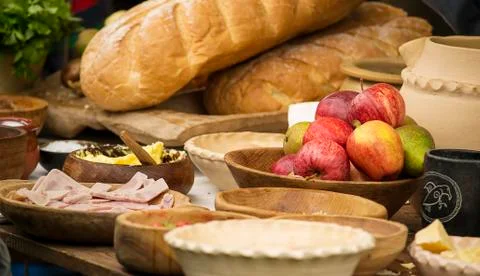 Medieval feast Stock Photos