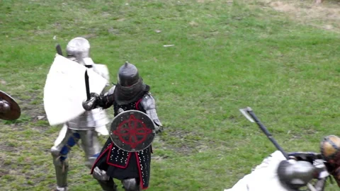 Medieval fencing Video stock 111149185