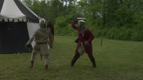 Medieval fighting 02 Stock Footage 11020195