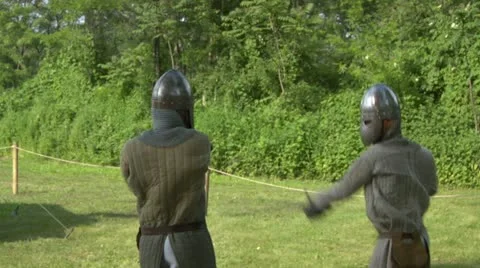 Medieval fighting 04 Stock Footage