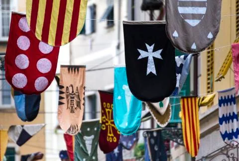 Medieval flag Stock Photos