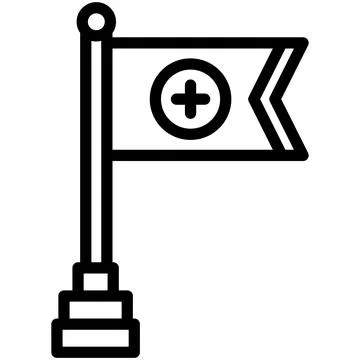 Medieval flag Vector Icon Design Illustration Stock Illustration