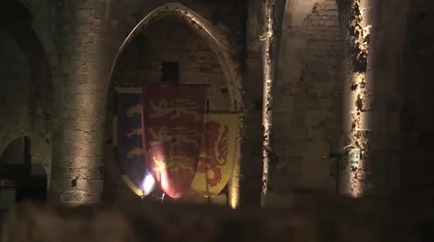 Medieval Flags Stock Footage 43150290