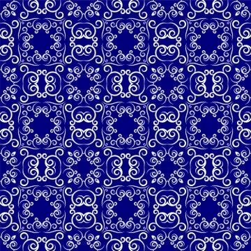 Medieval floral seamless pattern. Stock Illustration