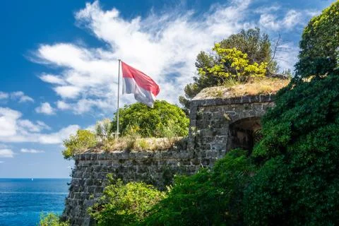 Medieval Fortification In Monaco Stock Photos
