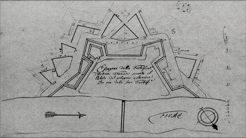 Medieval Fortification XVI study War Architecture History Video stock 119867229