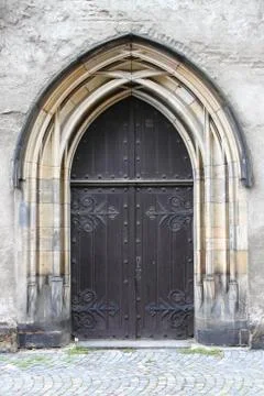 Medieval front door Stock Photos