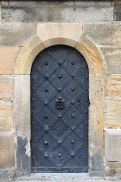 Medieval front door Stock Photos