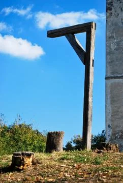 Medieval gallows Stock Photos