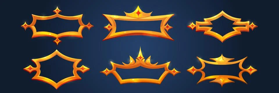 Medieval game frames set Stock Illustration