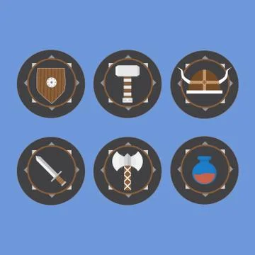 Medieval, games Stock Illustration