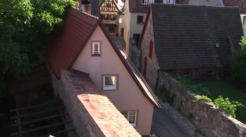 Medieval German Rooftops (with tilt-up) Stockbeeldmateriaal 1023893