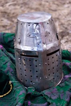 A medieval helmet Stock Photos