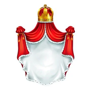 Medieval heraldic emblem realistic vector template Иллюстрация