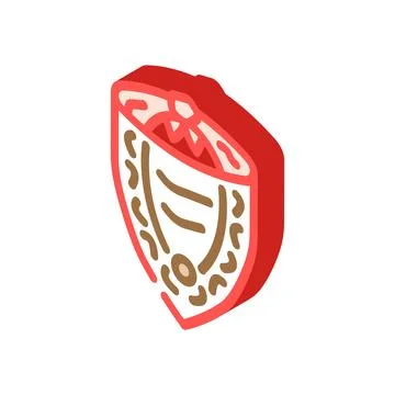Medieval heraldic shield isometric emblem design element Stock Illustration