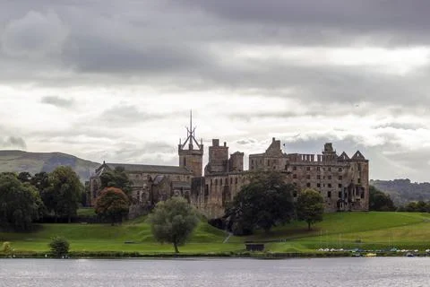 Medieval House with dramatic sky Stock Photos