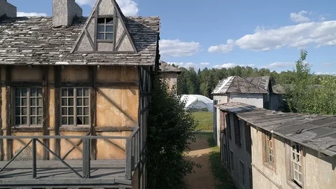 Medieval house window. cinema. sets 2018810191656015 Stock Footage 111981512
