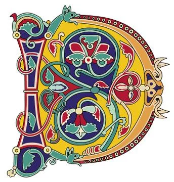 Medieval Initial D イラスト素材