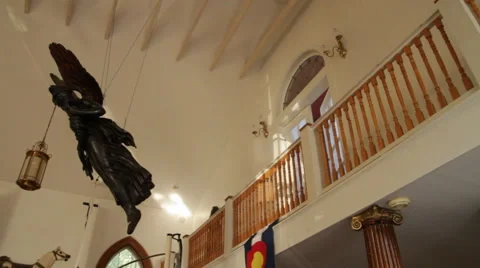 Medieval Interior Ground View Stock Footage 40812130