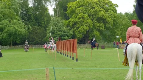A medieval joust Stock Footage 64011431