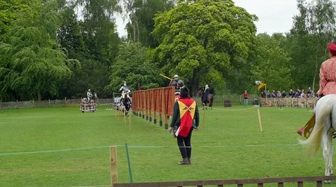 A medieval joust Stock Footage 64413337