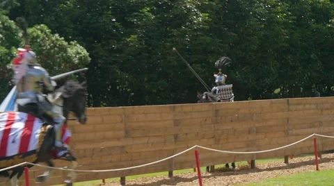 A medieval joust Stock Footage 65442706