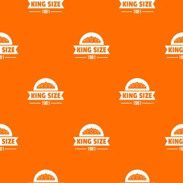 Medieval king pattern vector orange 스톡 일러스트