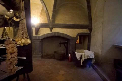 Medieval kitchen Foto stock
