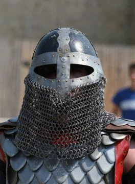 Medieval Knight in armor Stock Photos