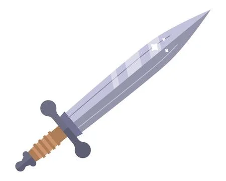 Medieval knight sword. Stock Illustration