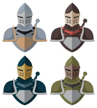 Medieval Knights in Armor Stock Illustration