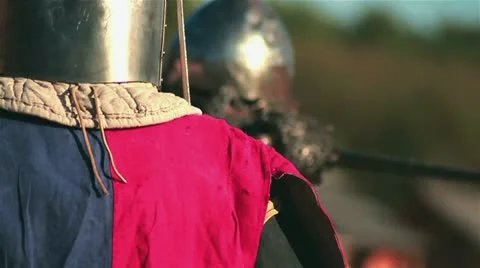 Medieval Knights Fight 01 Stock Footage 21893469