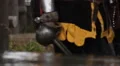 Medieval knights in steel armor having a break after long exhausting battle HD Footage