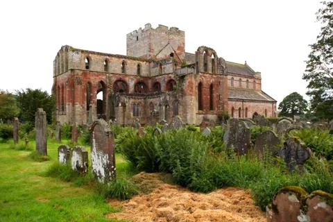 Medieval lanercost priory was founded about 1165 by henry ii and was complete Stock Photos