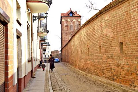Medieval leaning tower Fotos Stock