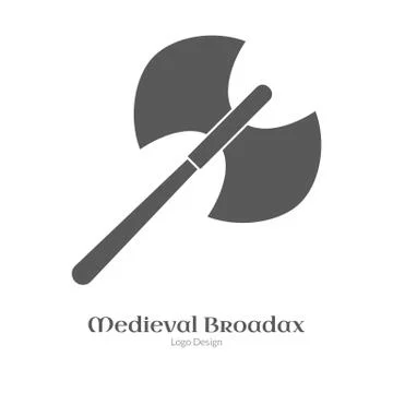 Medieval logo emblem template, black simple style Stock Illustration
