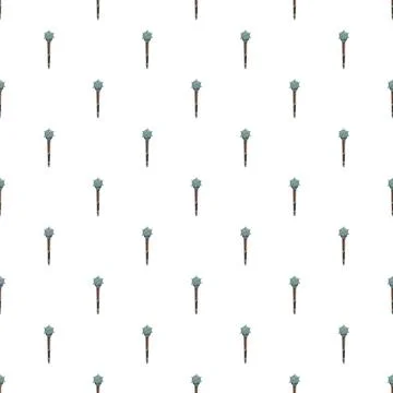 Medieval mace weapon pattern on white background Illustrazione stock
